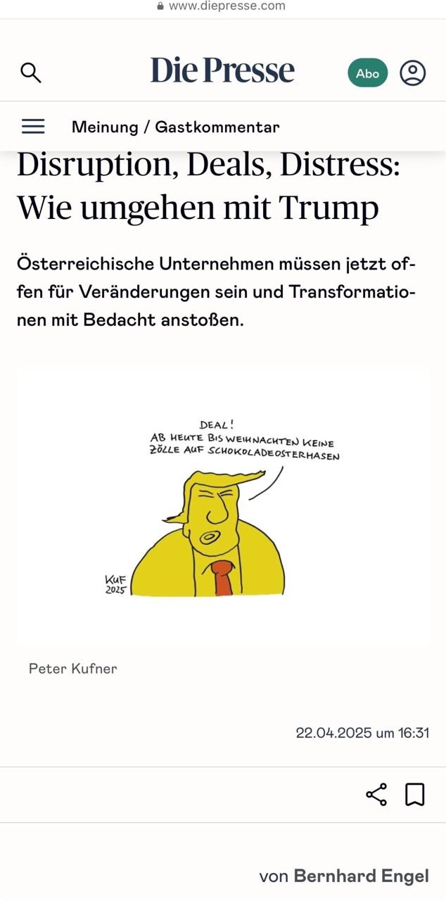 Die Presse – Disruption, Deals, Distress